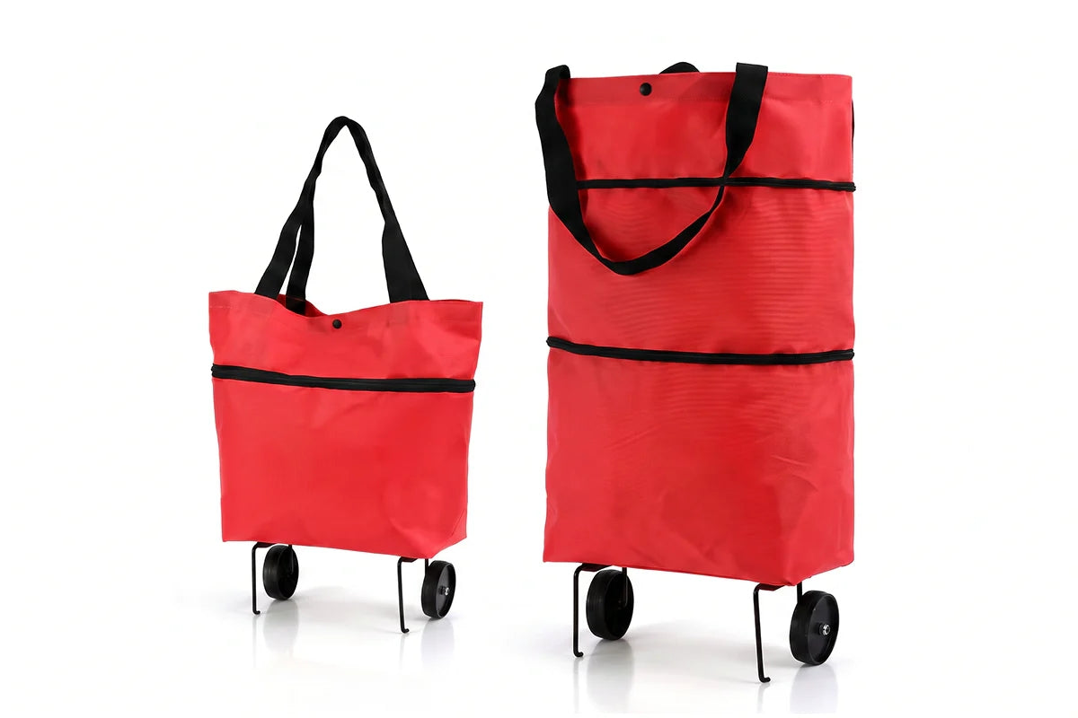 🍂 Fall Sale | 37% OFF – 2-in-1 Foldable Shopping Cart Bag with Wheels