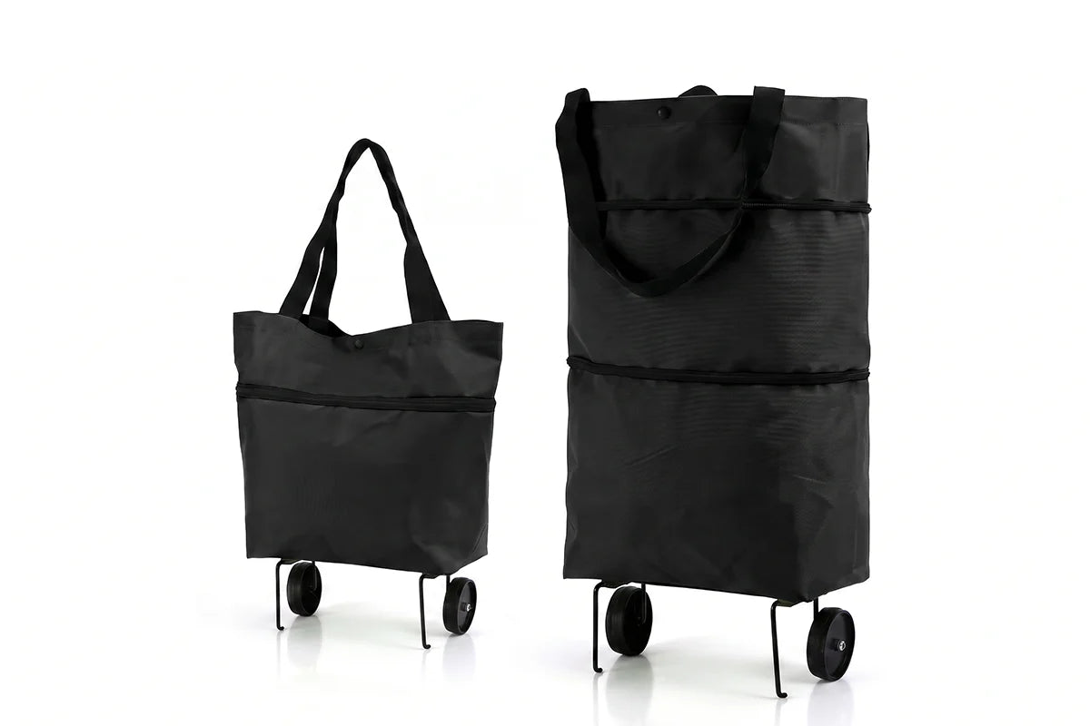🍂 Fall Sale | 37% OFF – 2-in-1 Foldable Shopping Cart Bag with Wheels
