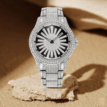 Rotating Dial Diamond-set Exquisite Watch