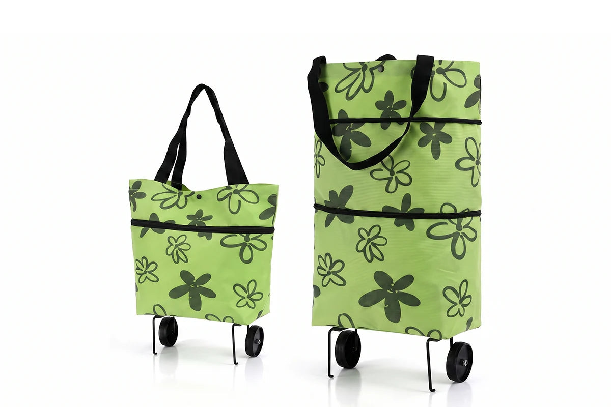 🍂 Fall Sale | 37% OFF – 2-in-1 Foldable Shopping Cart Bag with Wheels