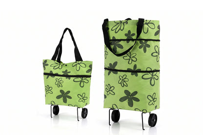 🍂 Fall Sale | 37% OFF – 2-in-1 Foldable Shopping Cart Bag with Wheels