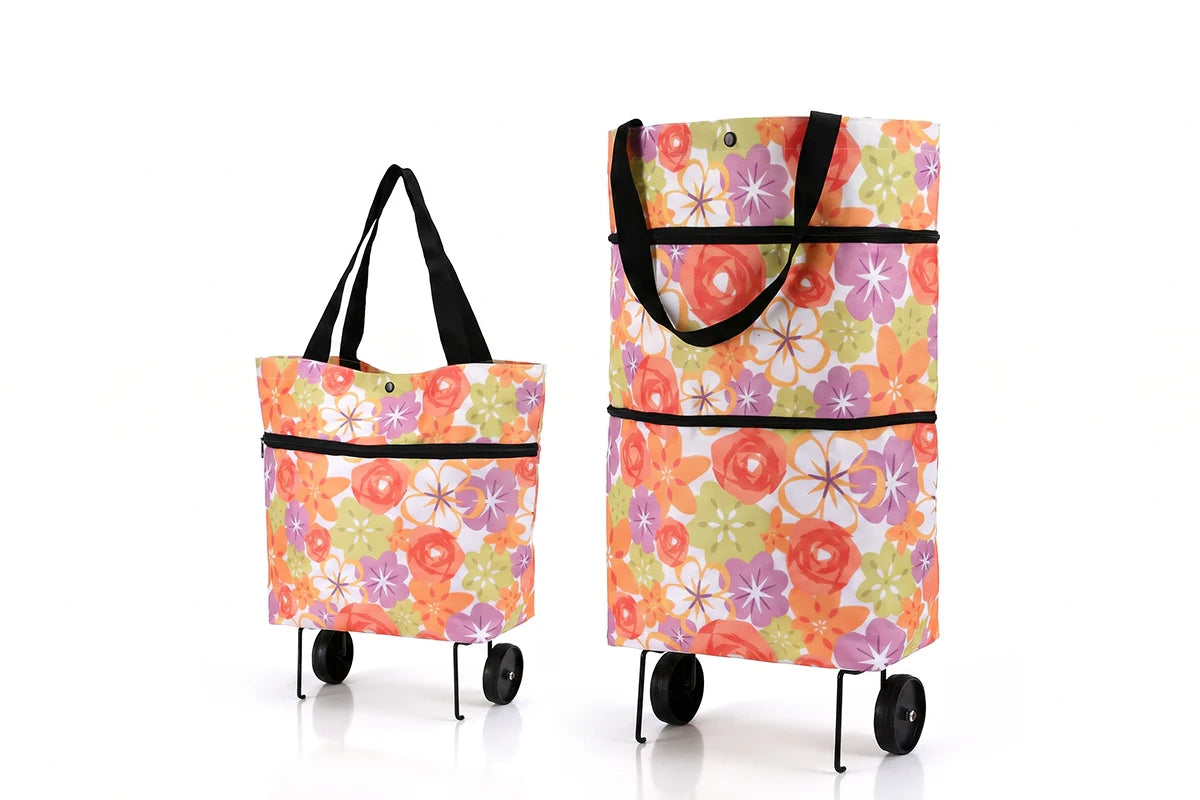 🍂 Fall Sale | 37% OFF – 2-in-1 Foldable Shopping Cart Bag with Wheels