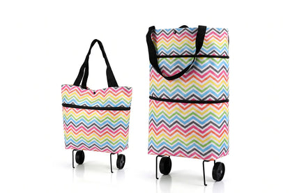 🍂 Fall Sale | 37% OFF – 2-in-1 Foldable Shopping Cart Bag with Wheels