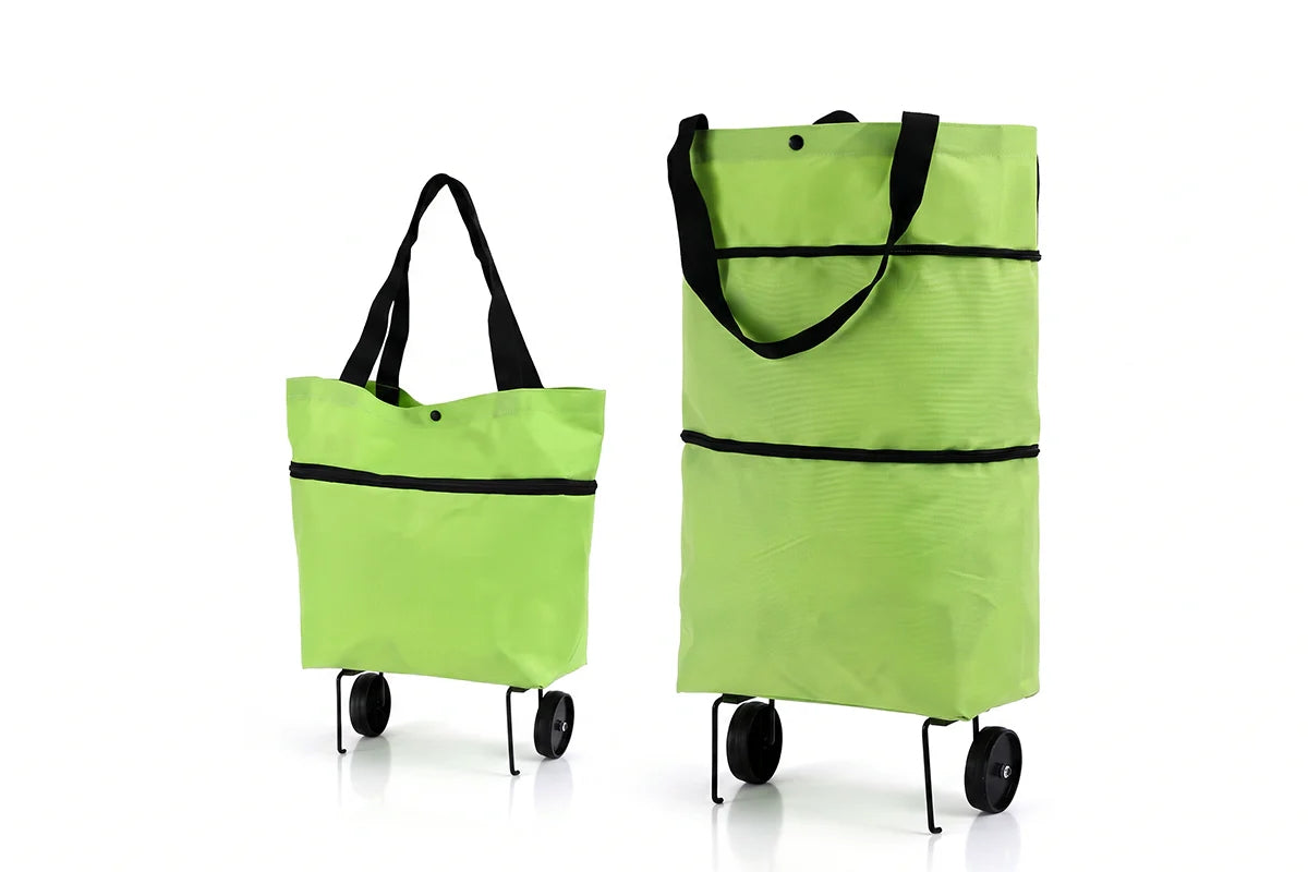 🍂 Fall Sale | 37% OFF – 2-in-1 Foldable Shopping Cart Bag with Wheels