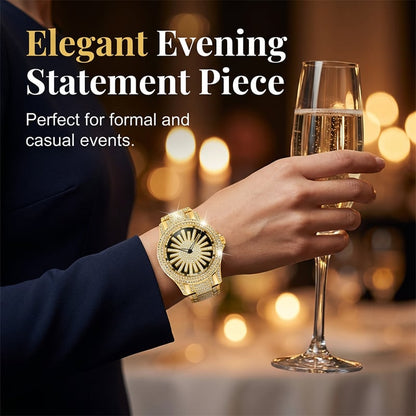 Rotating Dial Diamond-set Exquisite Watch