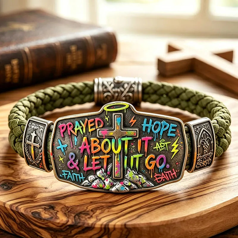 ✝️ Faith Over Fear Bracelet – Christian Cross Bracelet Inspired by Isaiah 41:10, Hope, Courage & Divine Strength