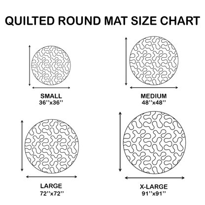 🎃 3D Skeleton Vortex Quilted Round Halloween Rug