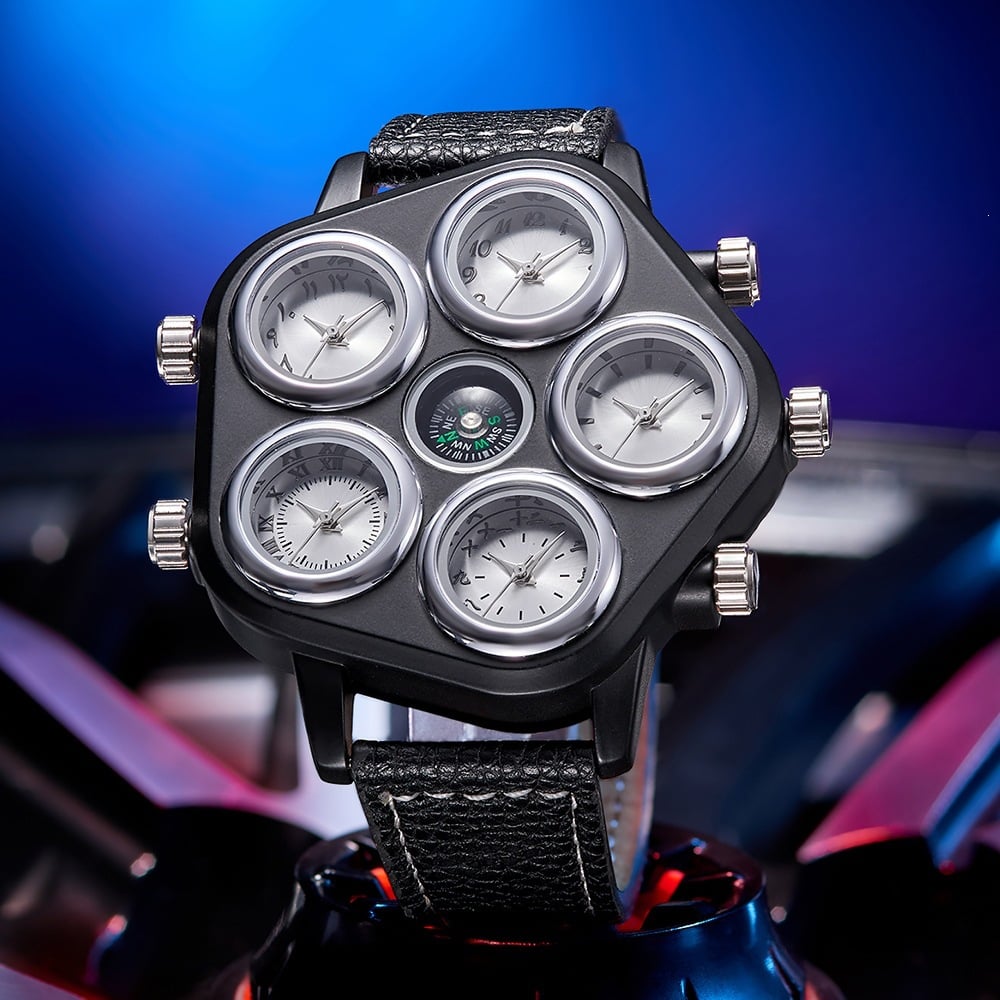 5 Dial Ultra Large Enormous Mens Wrist Accessory Watch