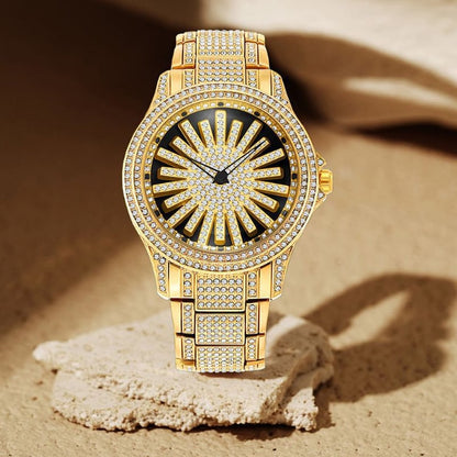 Rotating Dial Diamond-set Exquisite Watch