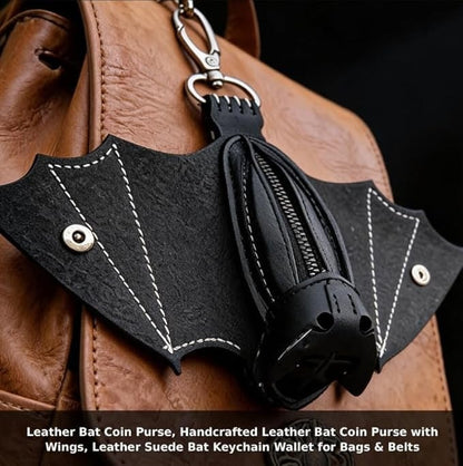 Gothic Design Leather Bat Coin Purse🦇