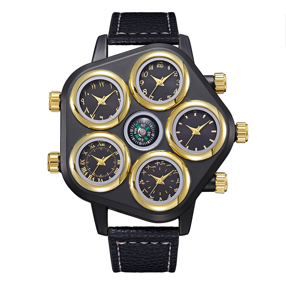 5 Dial Ultra Large Enormous Mens Wrist Accessory Watch