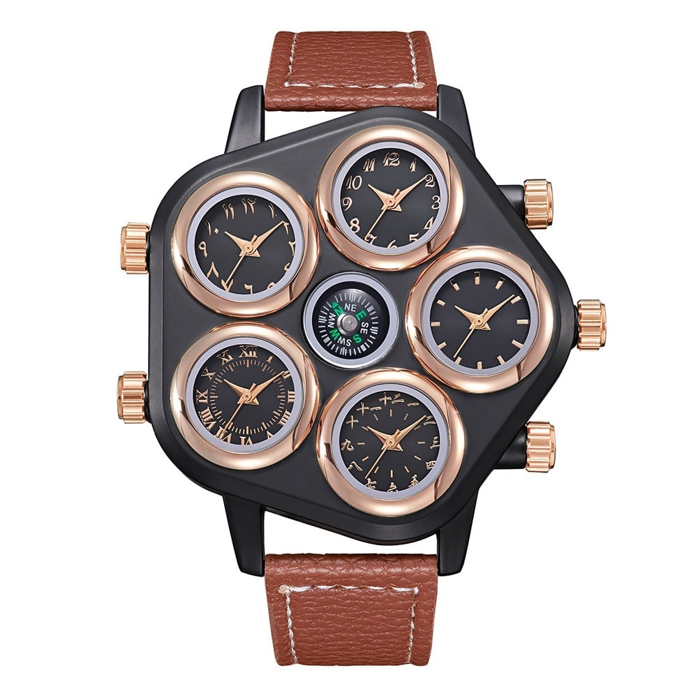 5 Dial Ultra Large Enormous Mens Wrist Accessory Watch