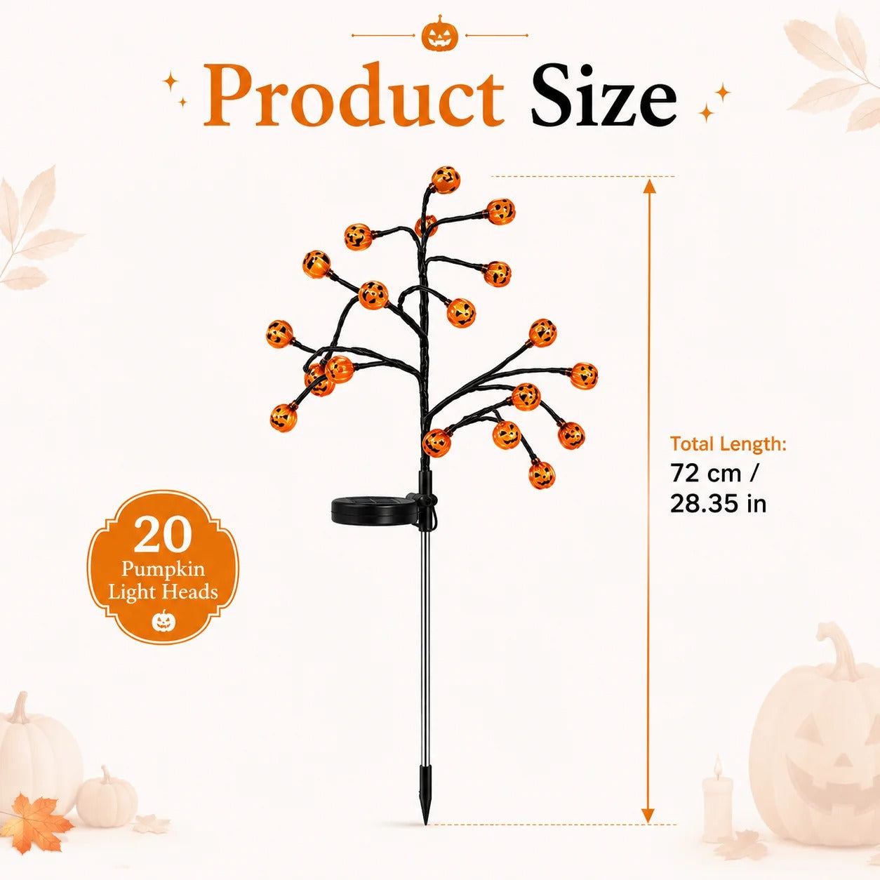 Solar Pumpkin Pathway Lights