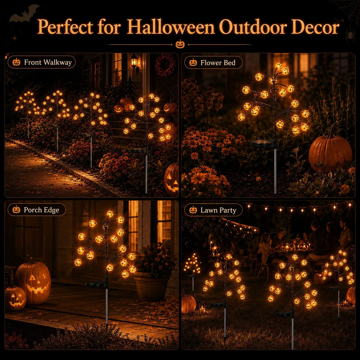 Solar Pumpkin Pathway Lights