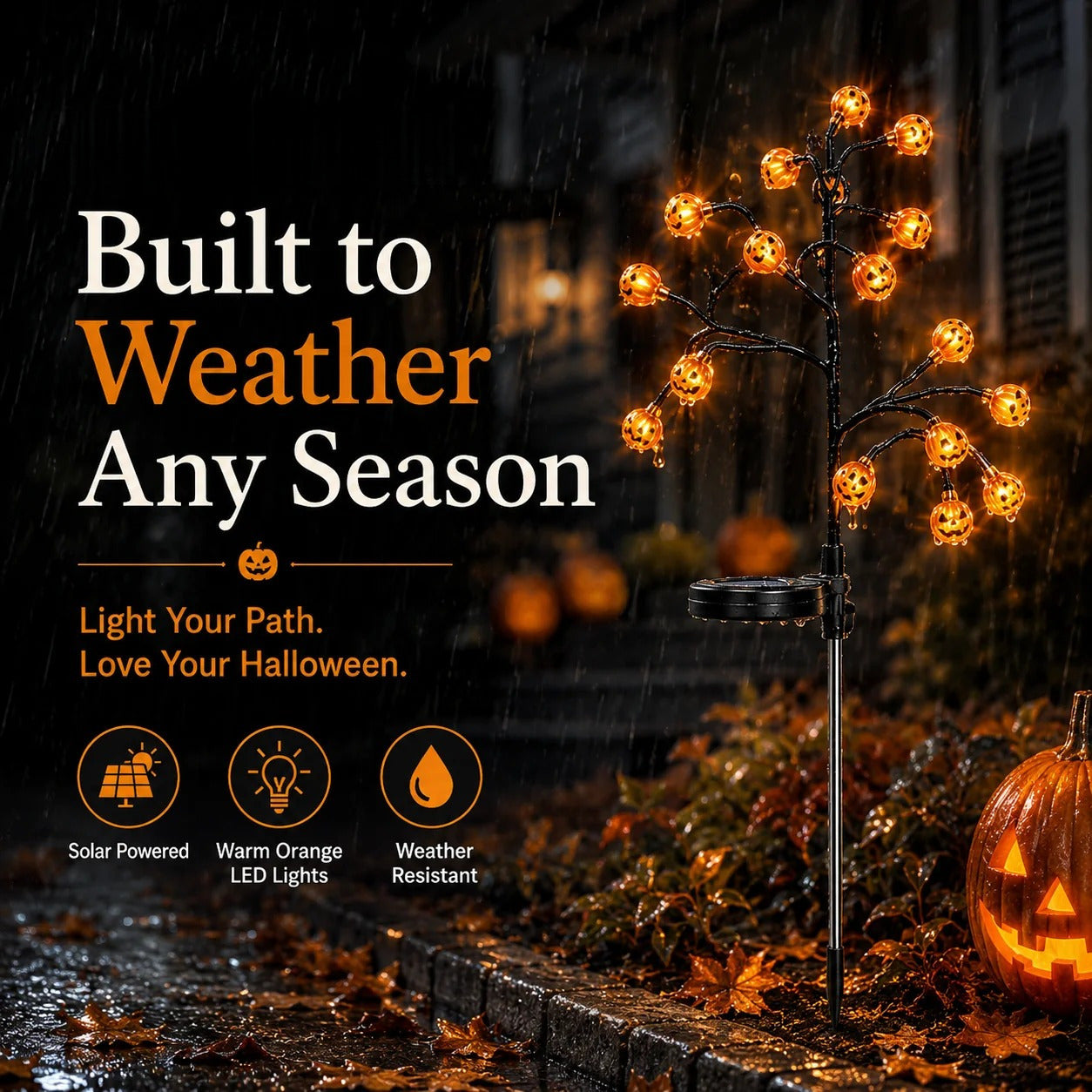 Solar Pumpkin Pathway Lights