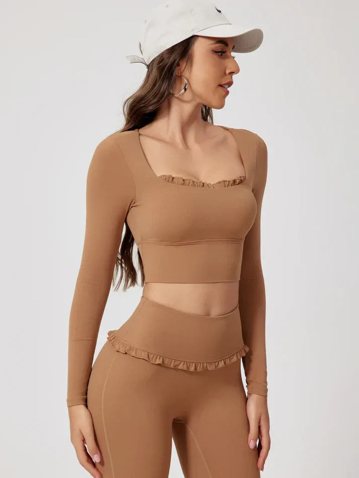 Cute Ruffle Long Sleeve Top